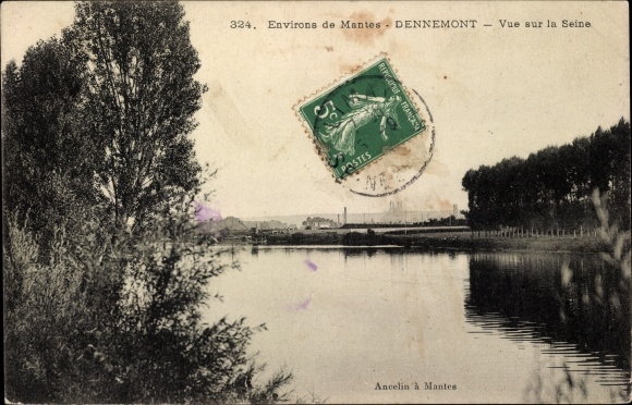 Postcard Dennemont Yvelines, Vur on the Seine