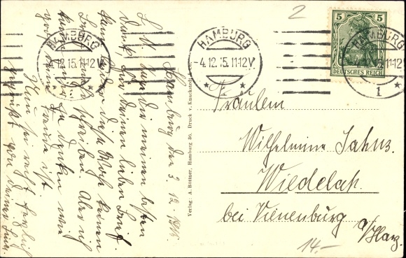 Postcard Hamburg Nord Uhlenhorst, Uhlenhorster Weg