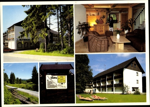 Postcard Steinbach am Wald Oberfranken, Hotel Pietz, Otto Wiegand Straße 4