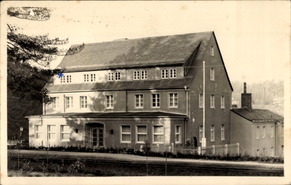Postcard Lössau Schleiz in the Vogtland Thuringia, view of the Reichsbahn holiday home