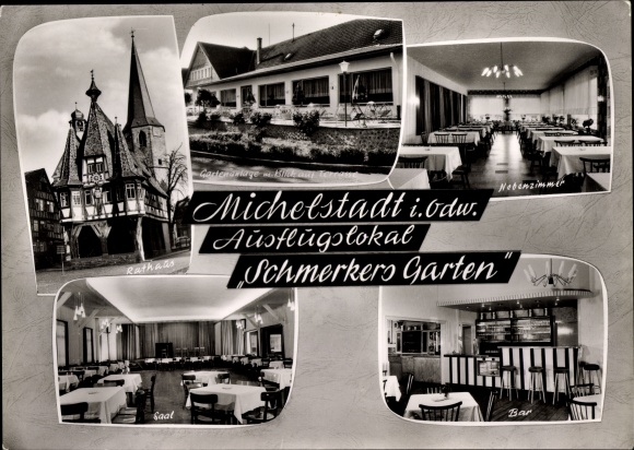 PC Michelstadt in the Odenwald district of southern Hesse, local Schmerker&#39;s garden, owner Emil Schlörit, town hall