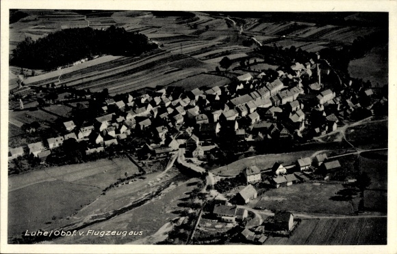 Postcard Luhe Wildenau in the Upper Palatinate, aerial photograph