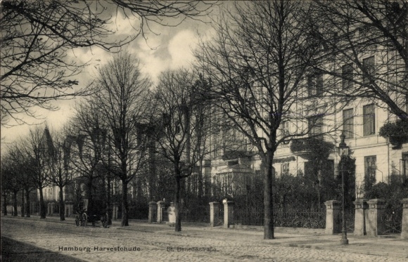 Postcard Hamburg Eimsbüttel Harvestehude, St. Benediktstraße