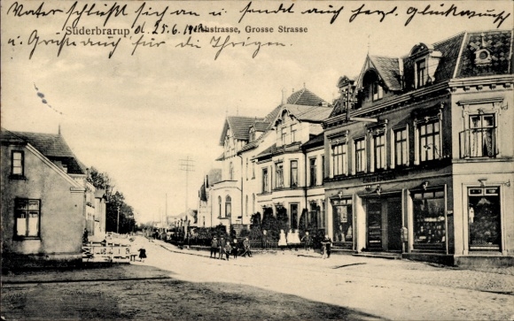 Ak Süderbrarup in Visserij, Große Straße