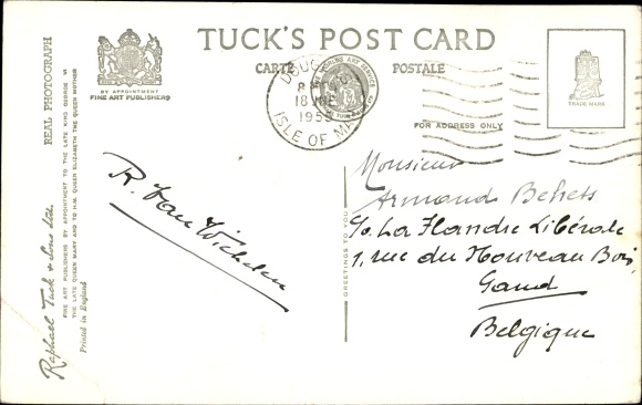 Postcard Port Jack Isle of Man, Onchan Head, bathing bay