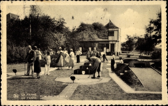 Postcard La Panne De Panne West Flanders, mini golf
