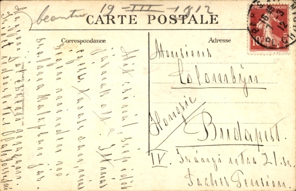 Ansichtkaart Parijs VIII Élysée, Rue Galilee, Pension Galilee, tuin