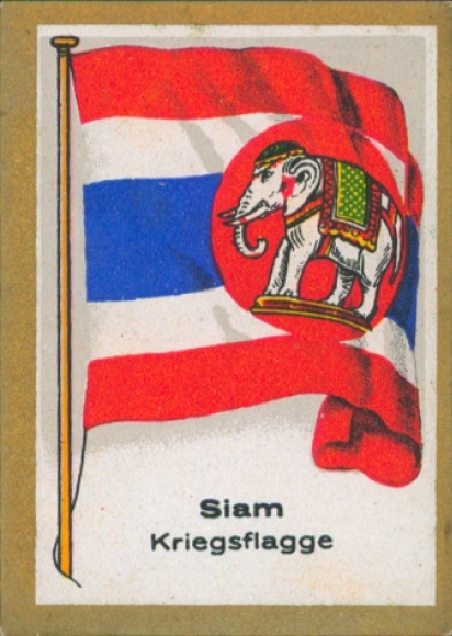 Sammelbild Bulgaria Fahnenbilder Nr. 234 Siam, Kriegsflagge