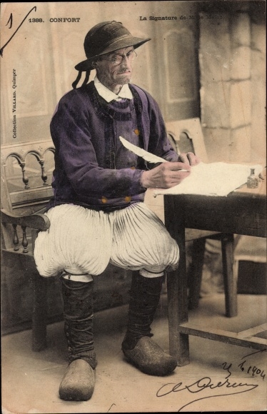 Postcard Confort, La Signature de Monsier le Maire, Mayors in costumes