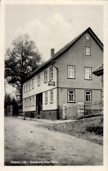 Ak Wahns in Thüringen, Gasthaus Max Otto, Straßenpartie im Ort