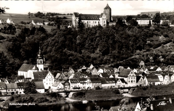 Postcard Rothenfels am Main Lower Franconia, general view