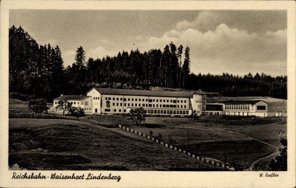 Ak Lindenberg im Allgäu Schwaben, Reichsbahn-weeshuis