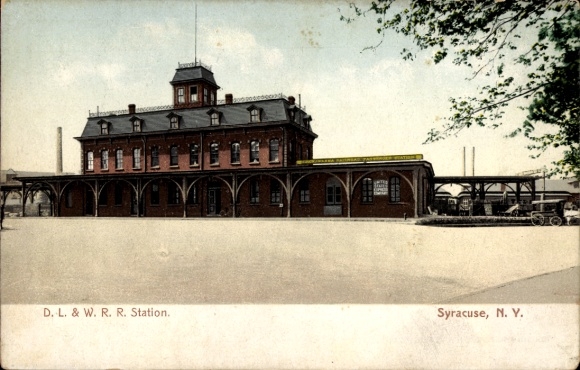 Postcard Syracuse New York USA, train station