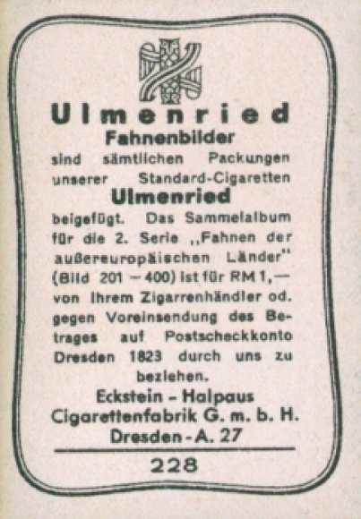 Collection picture Ulmenried flag picture No. 228, Annam, king standard