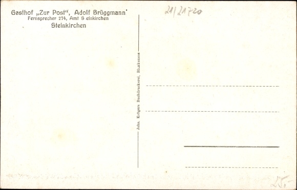 Ak Steinkirchen Altes Land Niedersachsen, Gasthof Zur Post