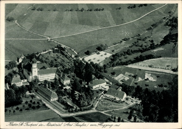 PC Staufen im Breisgau, St. Trudpert Monastery from a bird's eye view, Münstertal