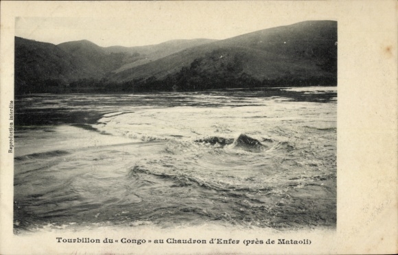 Ak Kongo, Strudel des Kongo am Chaudron d’Enfer, in der Nähe von Mataoli