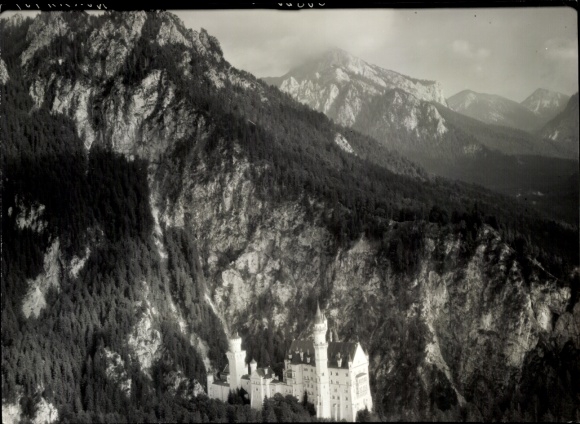 Postcard Hohenschwangau Schwangau in the Ostallgäu, Neuschwanstein Castle, Mountain Castle Allgäu, Bavaria