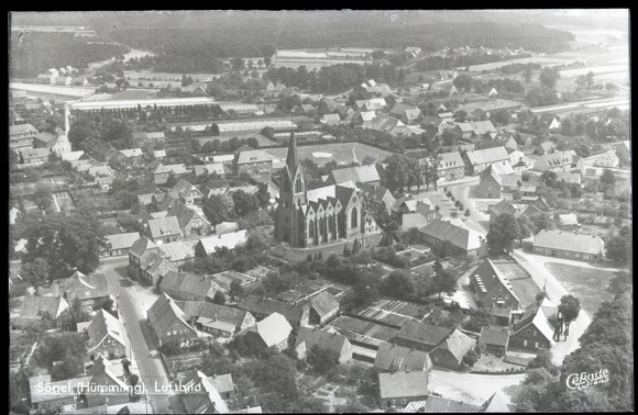 7 glass negative Sögel in Emsland, park, kindergarten, general view