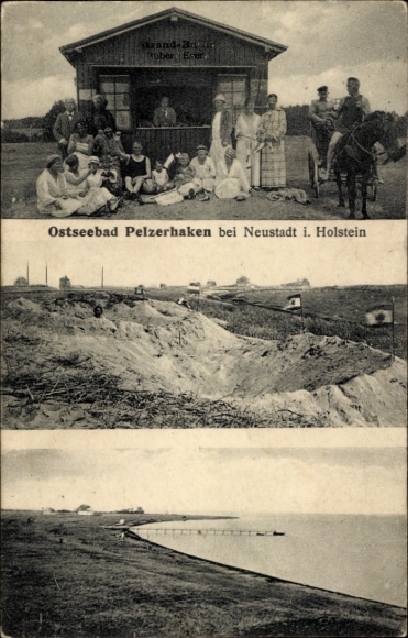 Postcard Ostseebad Pelzerhaken Neustadt in Holstein, partial views
