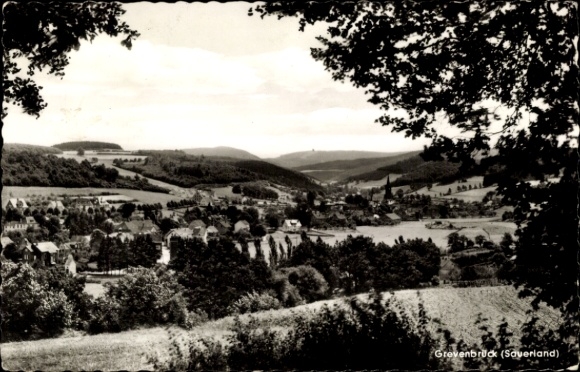 Postcard Grevenbrück Lennestadt in the Sauerland, Panorama