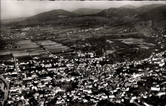 Postcard Bühl in Baden Black Forest, aerial photograph