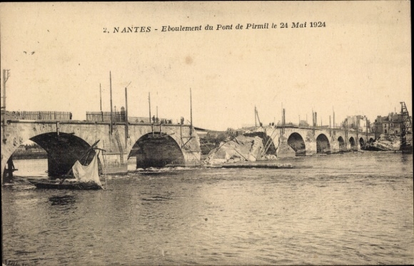 PC Nantes Loire Atlantique, Pont de Pirmil, collapse 1924