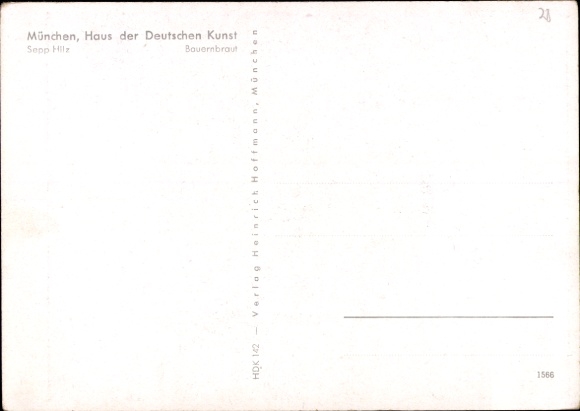 Kunstenaar Ak Hilz, Sepp, De boerenbruid, HDK 142