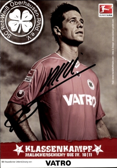 Autogrammkarte Fußballer Marinko Miletic, Rot-Weiss Oberhausen, Autogramm