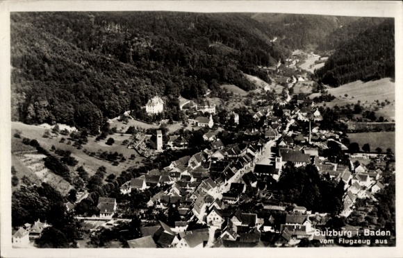 KP Sulzburg w Schwarzwaldzie Markgräflerland Baden, zdjęcie lotnicze