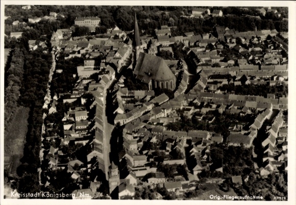 Postcard Chojna Königsberg Neumark East Brandenburg, aerial photograph