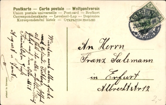 Geëmbosseerd Ak Gefeliciteerd Kerstmis, hulst, bellen