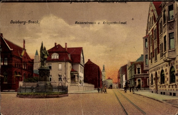 KP Beeck Duisburg Nadrenia Północna-Westfalia, Kaiserstraße, pomnik wojenny