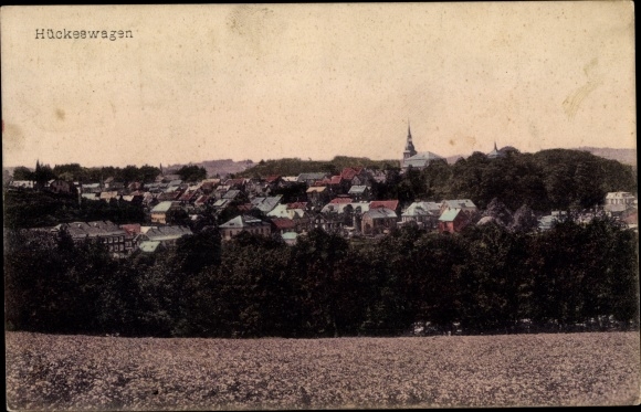 Postcard Hückeswagen in the Oberberg district, total view of the village