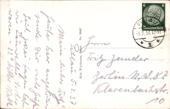 Postcard Baltijsk Pillau East Prussia, sailing harbor, lighthouse