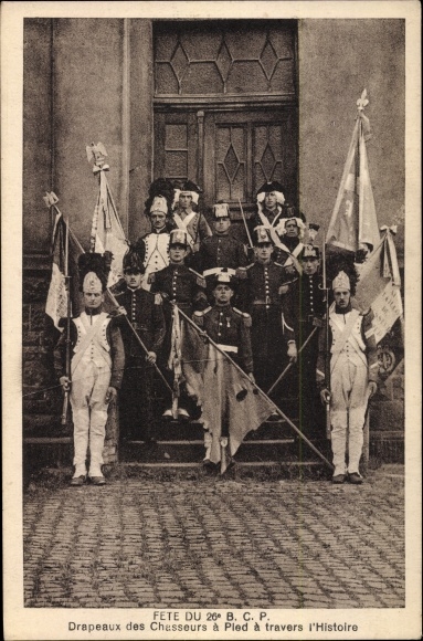 Postcard Feast of the 26th BCP, Flags of Foot Hunters through History