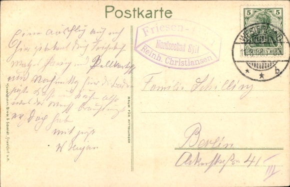 Postcard Island of Sylt in North Friesland, Friesenhain