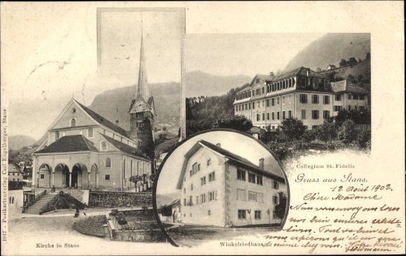 KP Stans Kanton Nidwalden, kościół, Winkelriedhaus, Collegium St. Fidelis