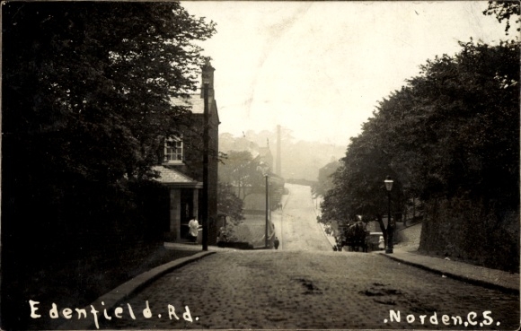 Photo Postcard Edenfield Lancashire, street, building