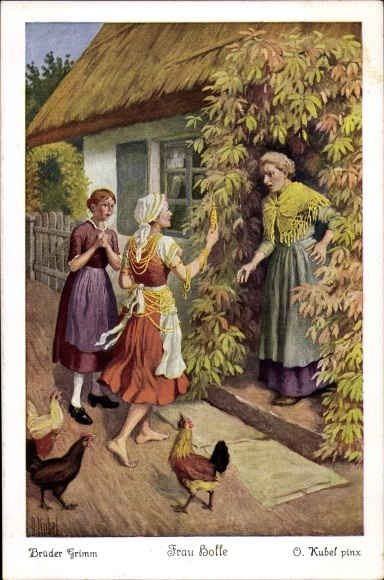 Artist PC Kubel, Otto, Frau Holle, Grimm Brothers Fairy Tales