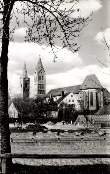 Postcard Moosburg an der Isar, church