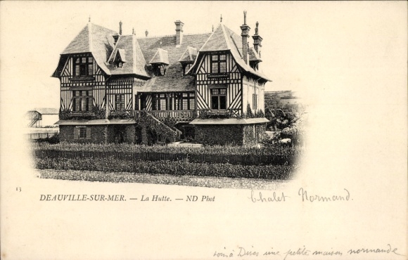 Ak Deauville sur Mer Calvados, la Hutte