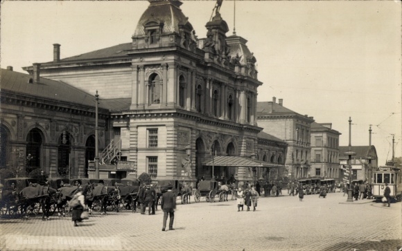 Foto Ak Mainz am Rhein, Hauptbahnhof