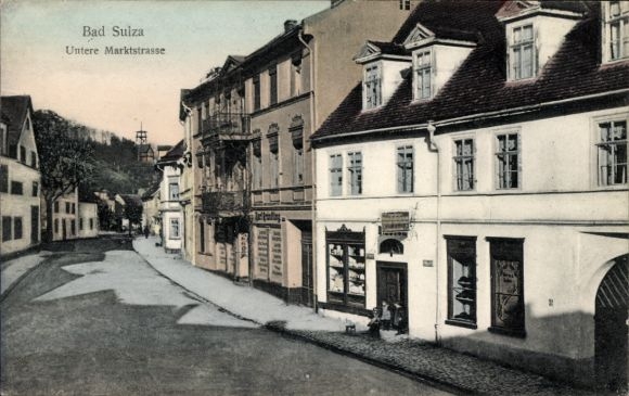 Ak Bad Sulza in Thüringen,  Untere Marktstraße,  Architektur, keine Personen, keine Hakenkreuze