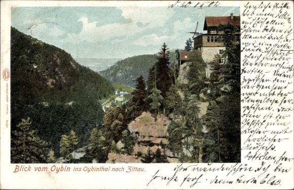 Postcard Oybin in Saxony, Oybintal, Zittau