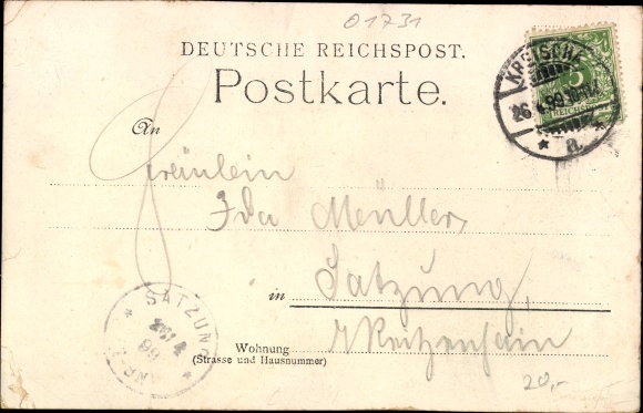 Postcard Kreischa in the Ore Mountains, inn and ballet establishment for the inheritance court, interior view, Bad