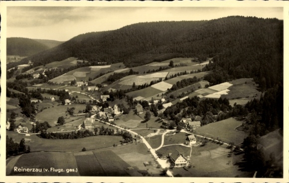 Ak Reinerzau Alpirsbach im Schwarzwald, Fliegeraufnahme