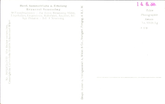 Postcard Neuessing Essing in the Altmühltal, aerial photograph