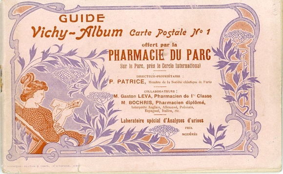 Reclameboekje, Vichy Album, Vichy Pharmacie cosmetica, diverse aanzichten