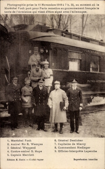 CPA Marechal Foch, Amiral R. Wemyss, General Weygand, General Desticker